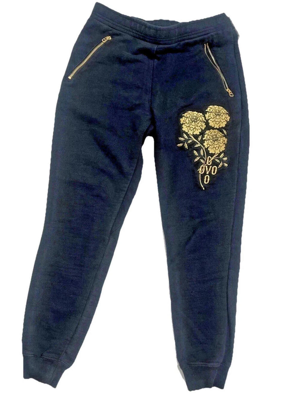 October's Very Own OVO Gold Marigold Sweatpants Black Gold Men's Medium Drake